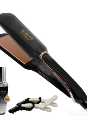 Black hair straightener with oil