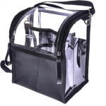 small black acrylic brush organizer bag