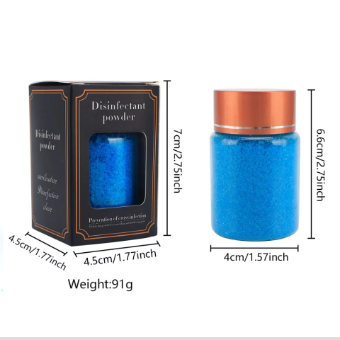Powder for disinfecting liquid