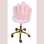 hand shape stool with back pink