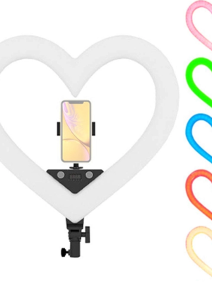 led heart ring light RGB