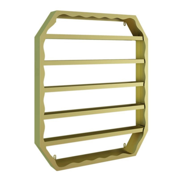 nail polish shelf gold