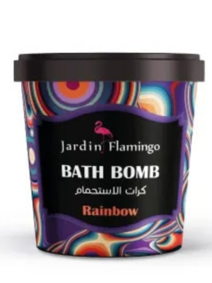 Jardin Flamingo Bath Bomb Rainbow 15 Pcs Jar