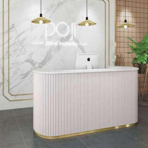 front desk white