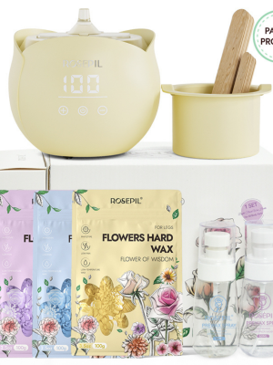 YELLOW WAX HEATER KIT - Flower shape wax heater 300ml