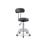 Swivel seat with backrest black