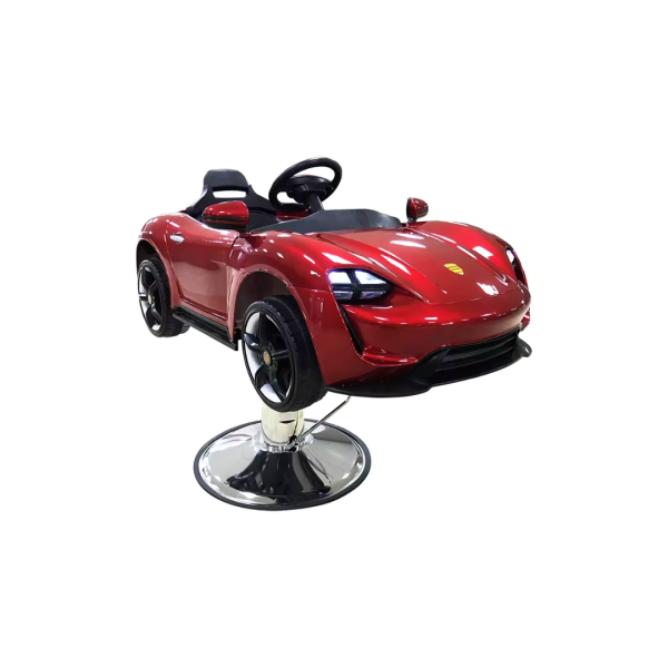 barber chair boys red car