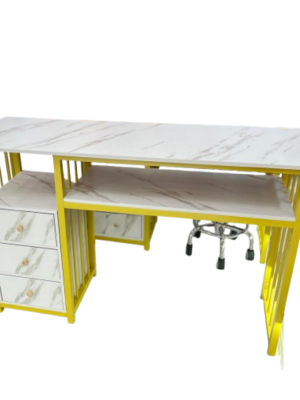 manicure table wood with drawers