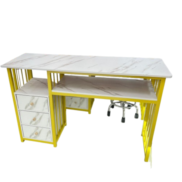 manicure table wood with drawers