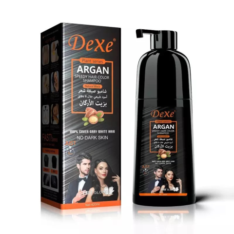 Dexe hair color shampoo 420 ml natural black